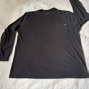 Hanes Black Long Sleeve Tee with Pocket